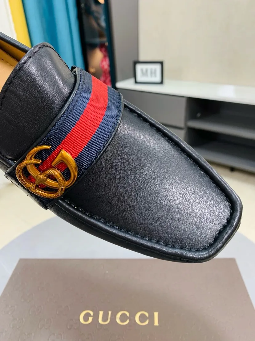 Men's men's shoes 💰458🌹🌹 Comes with packaging [GUCCI Gucci] original men's casual beanie shoes, original Italian imported special material cowhide embossing➕real first-layer sheepskin lining; equipped with precision stitching to highlight low-key luxury. The comfortable sole design maximizes the comfort and anti-slip properties of the shoe. The shoe shape is dignified and the low-key charm is not concealed! Natural and free new urbanism, code number: 38-44